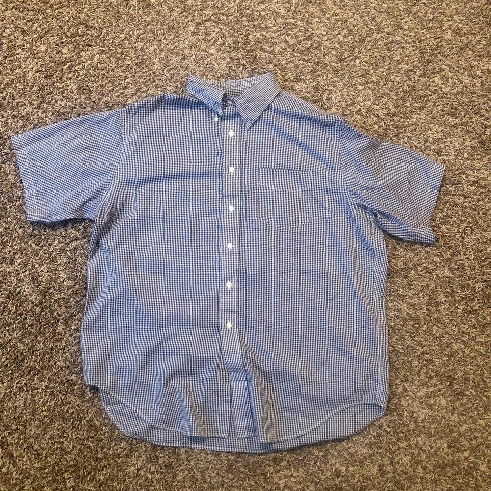 Vintage Jos. A. Bank Checkered Button Down XL